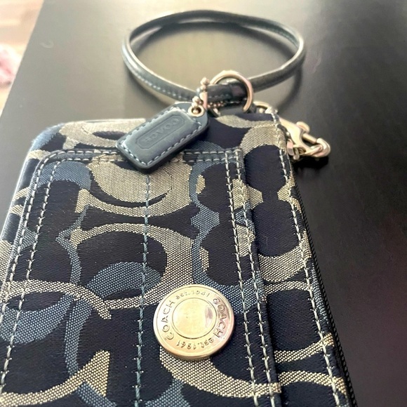 Blue Coach Wristlet - Picture 4 of 4